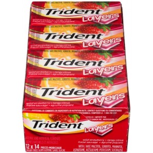 Gomme Trident Layers Fraise / Agrume